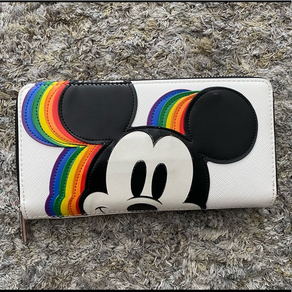 Loungefly Bags Disney Loungefly Rainbow Mickey Large Wallet